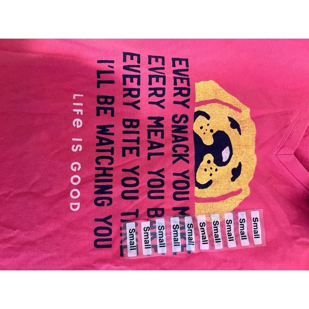 NWT Small Life is Good Dog V-Neck Golden Retreiver Yellow Lab - Picture 3 of 9